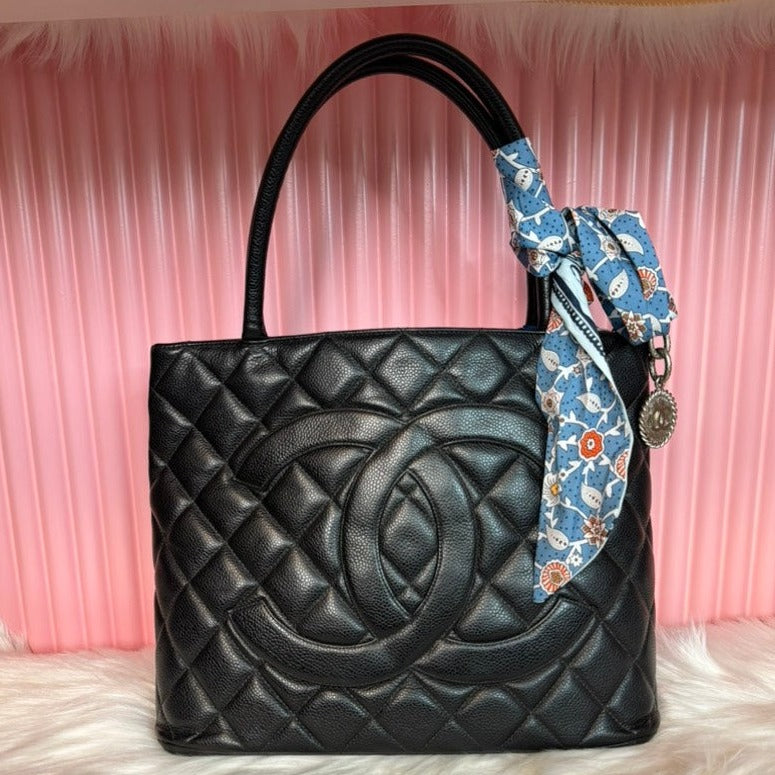 Chanel Medallion Tote Bag Black Caviar Leather - ShopShops