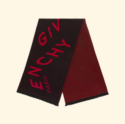 Givenchy Chevron Logo Scarf, Brand New - ShopShops