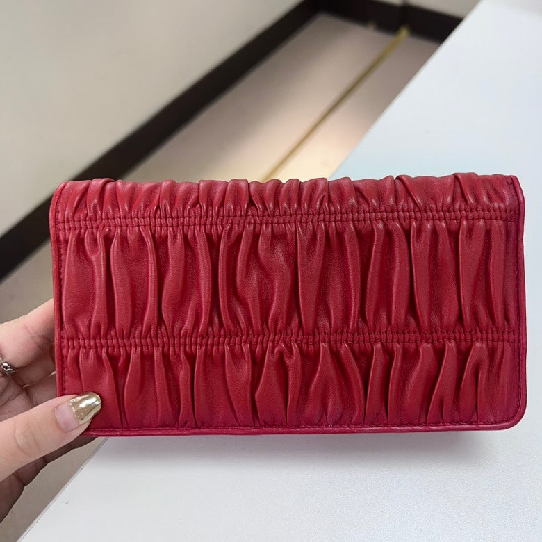Prada Nappa Gaufre Crossbody Bag, Red, Leather - ShopShops