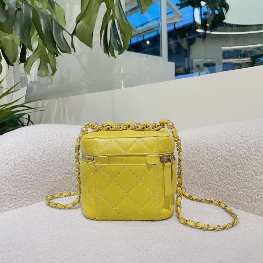 Chanel Mini Yellow Leather Bag - ShopShops