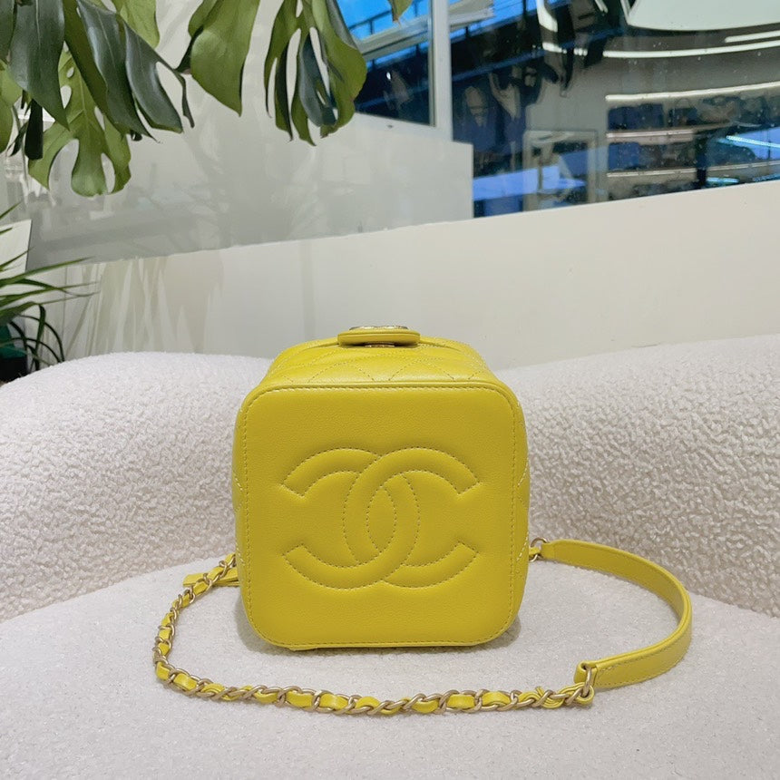 Chanel Mini Yellow Leather Bag - ShopShops