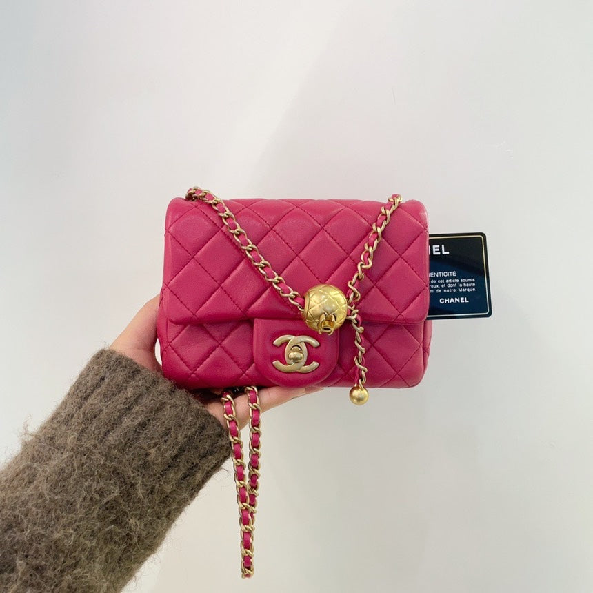 Chanel Mini CF Golden Ball Chain Bag - ShopShops
