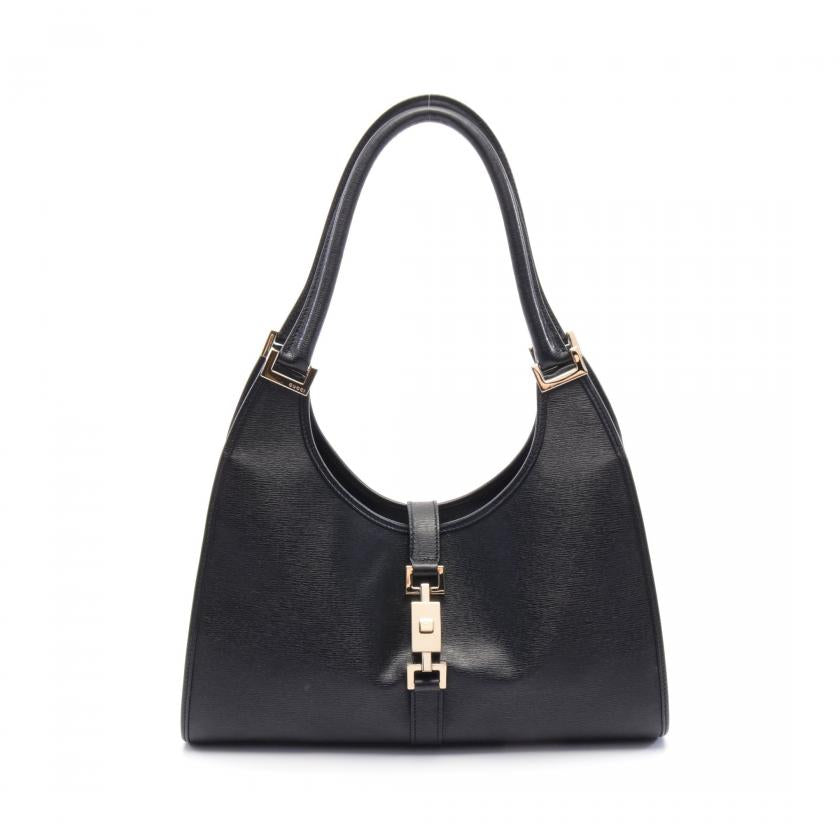 Gucci Jackie Handbag Leather Black - ShopShops