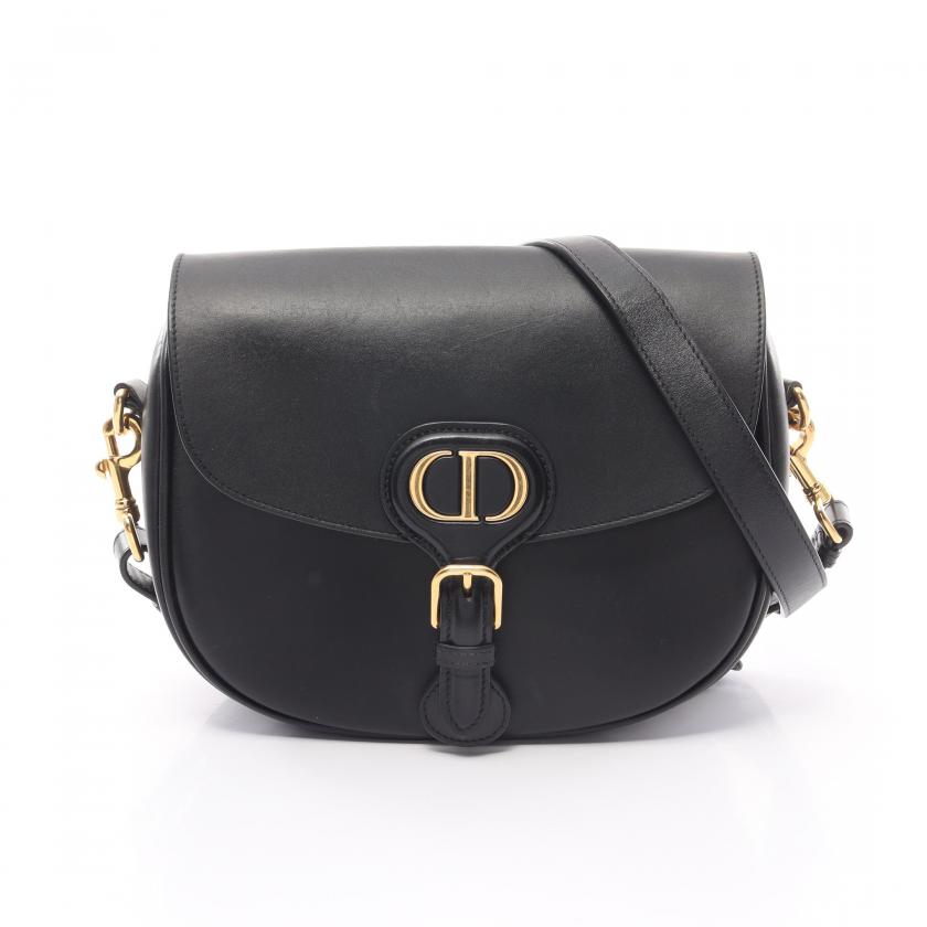 Dior Bobby Bag Medium Shoulder Bag Leather Black - ShopShops