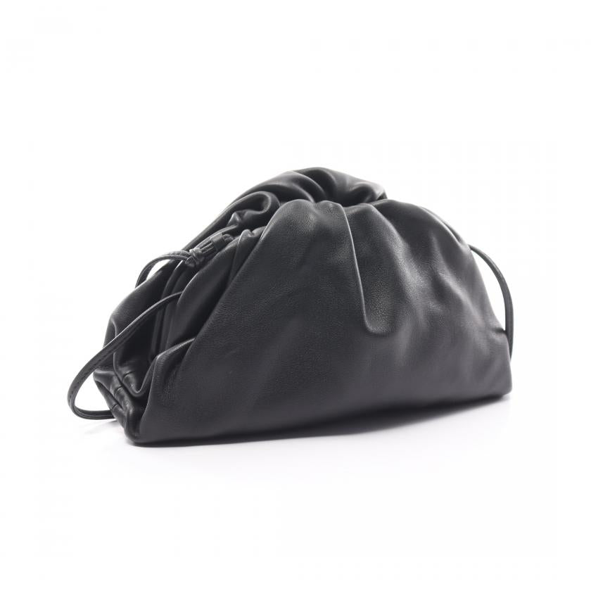 Bottega Veneta Mini Pouch Shoulder Bag Leather Black - ShopShops