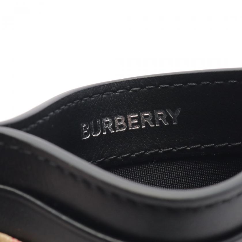 Burberry Sandon Card Case Nova Check PVC Leather Beige Black Multicolor 878519 - ShopShops