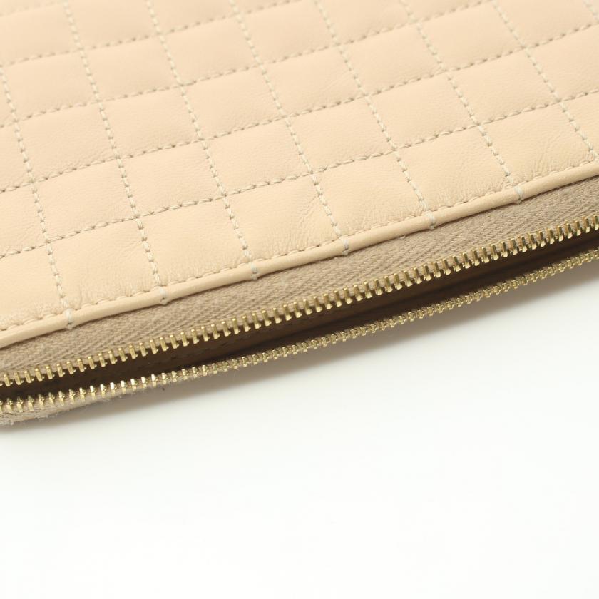 Celine Coin &Amp; Card Pouch C Charm Card Case Coin Purse Leather Beige 880110 - ShopShops