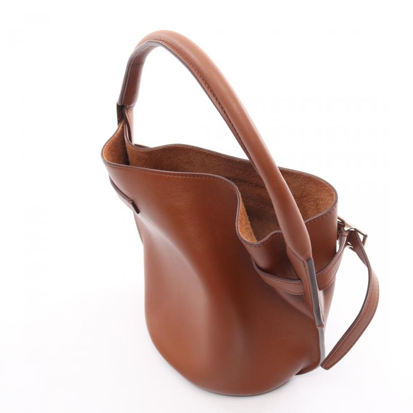 Celine Big Bag Nano Bucket Big Bag Nano Basket Shoulder Bag Leather Brown 2way 876675 - ShopShops