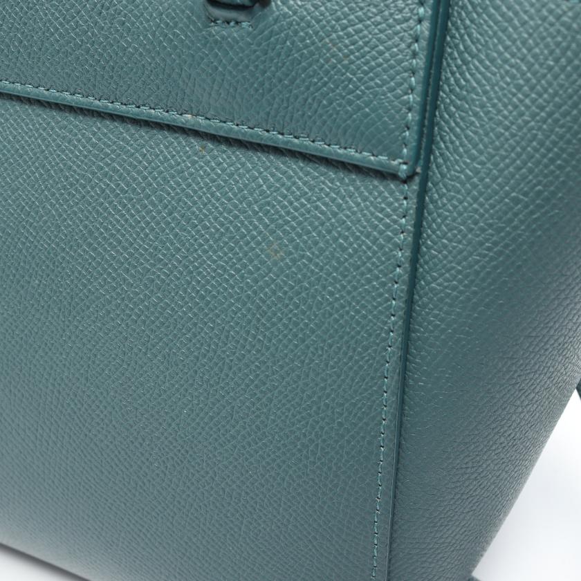 Celine Belt Bag Nano Belt Bag Nano Handbag Leather Blue Green 2way - ShopShops