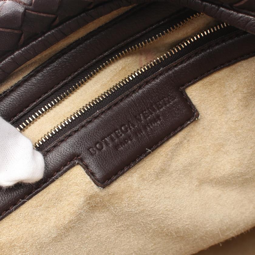 Bottega Veneta Intrecciato One Shoulder Bag Leather Dark Brown 881291 - ShopShops
