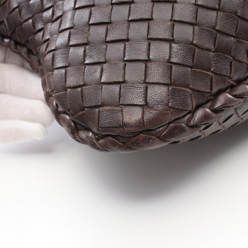 Bottega Veneta Intrecciato One Shoulder Bag Leather Dark Brown 881291 - ShopShops