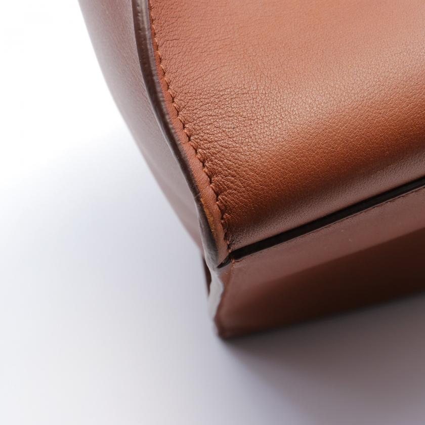 Celine Big Bag Small With Long Strap Handbag Leather Brown 879303 - ShopShops