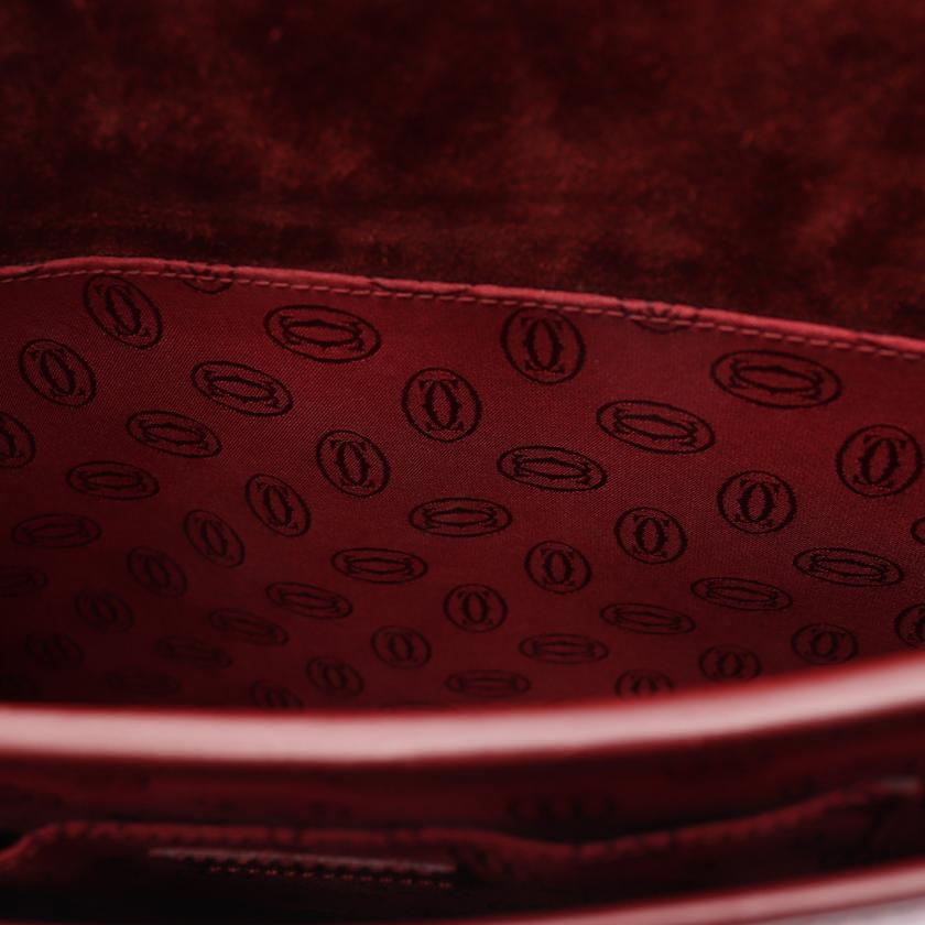 Cartier Mast Line Shoulder Bag Leather Bordeaux 881500 - ShopShops
