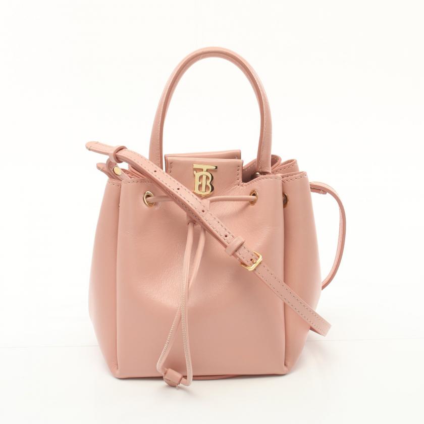 Burberry Peony Handbag Leather Pink 2way 881596 - ShopShops